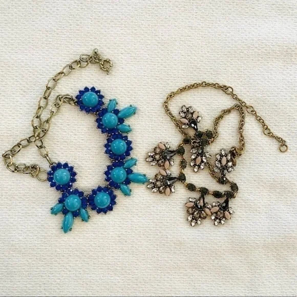 J Crew Necklace Jeweled Statement Bundle of Two - Picture 7 of 8